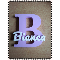 Letter met naam (glow in the dark)