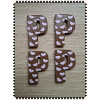 Chocoladeletters mini hartjes 