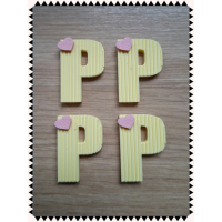 Chocoladeletters mini gestreept