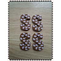 Chocoladeletters mini hartjes 