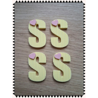 Chocoladeletters mini gestreept