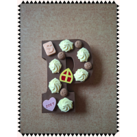Luxe Versierde Chocoladeletter Sinterklaas