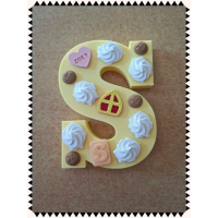 Luxe Versierde Chocoladeletter Sinterklaas