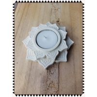 Waxinelichthouder lotusbloem creme