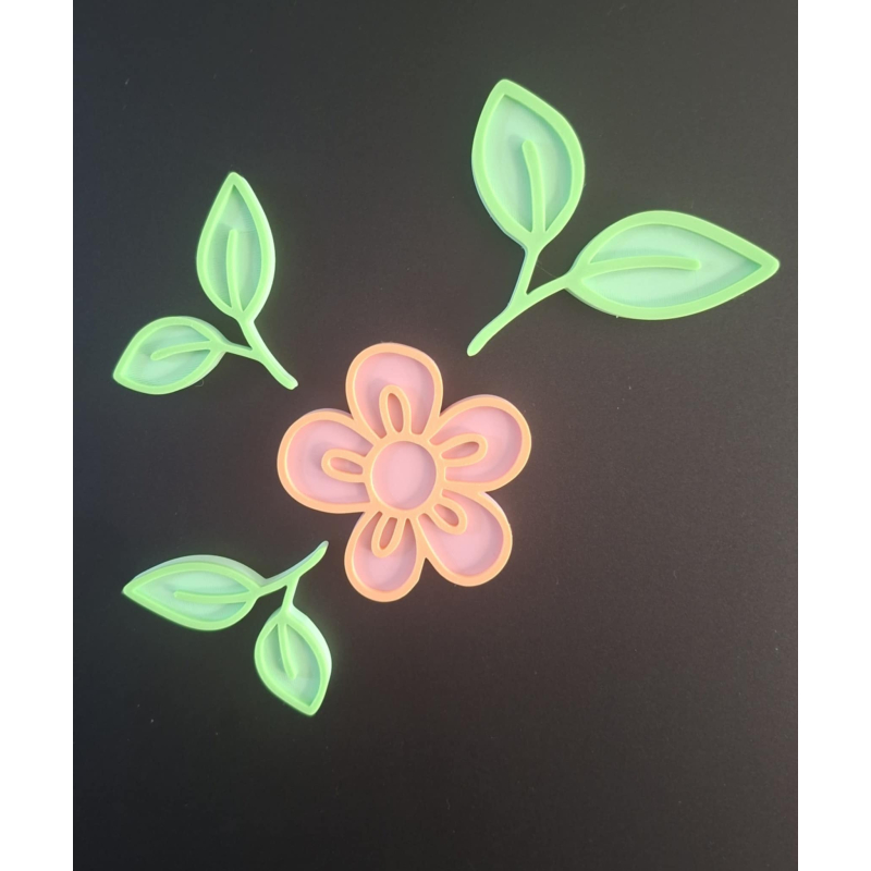 Botanische 3d bloemmagneten