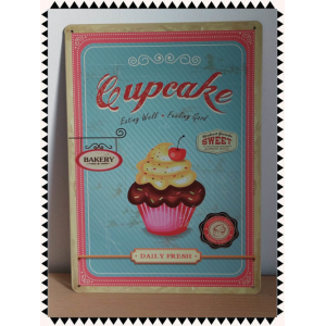 Metalen bord Cupcake