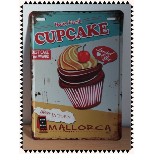 Metalen bord Cupcake Mallorca