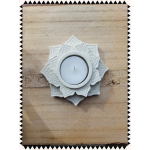Waxinelichthouder lotusbloem creme