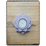 Waxinelichthouder lotusbloem lila