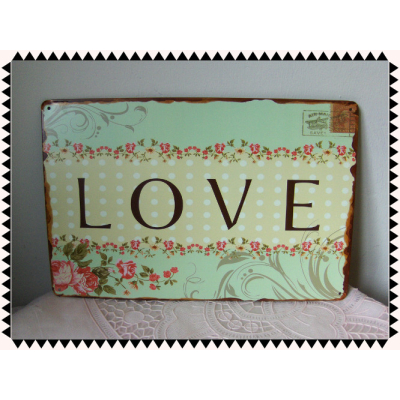 Metalen bord Love