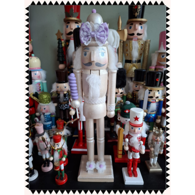 Notenkraker Kerst Lila