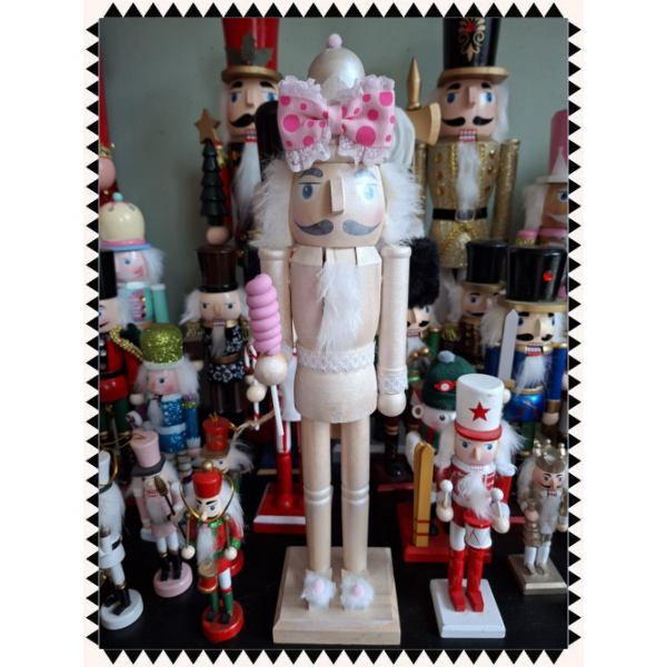 Notenkraker Kerst Roze