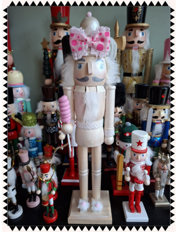 Notenkraker Kerst Roze