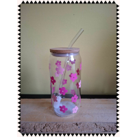 Bloemetjes donker roze