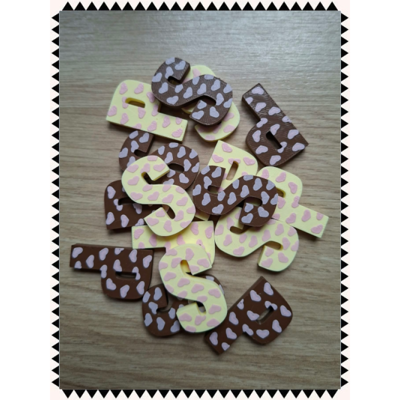 Chocoladeletters mini hartjes 