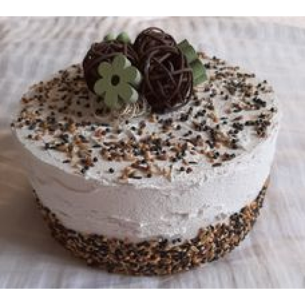 Vogelzaad slagroomtaart