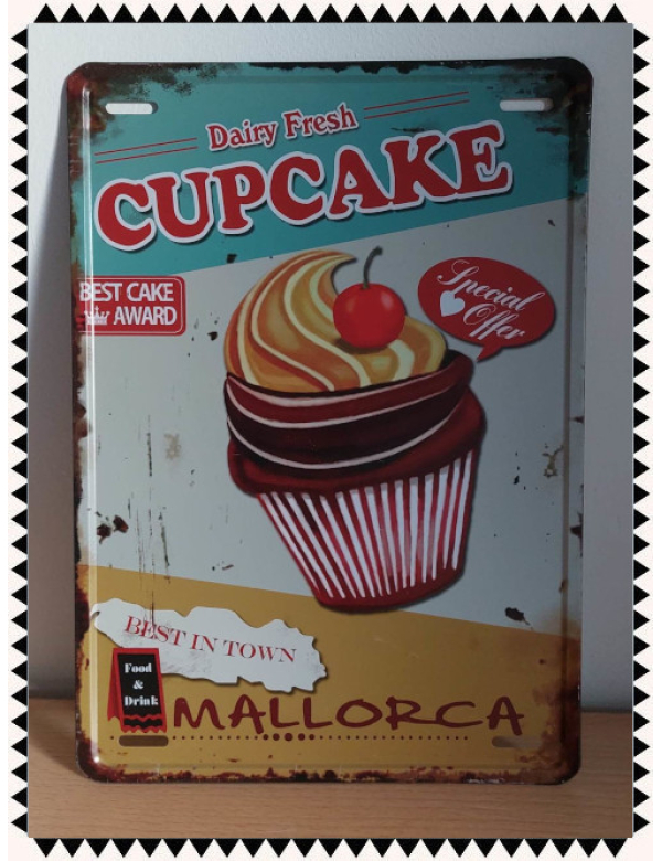 Metalen bord Cupcake Mallorca