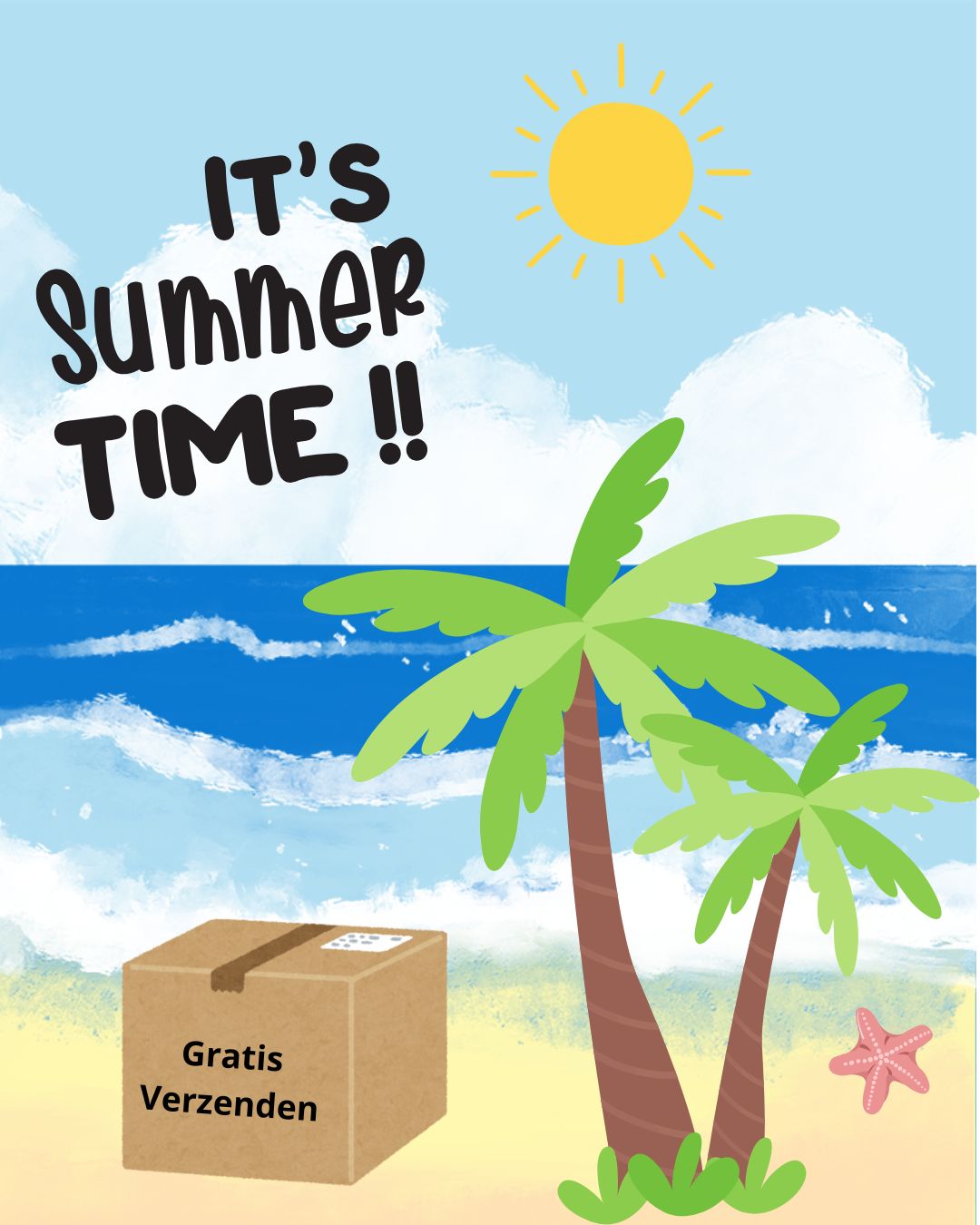 Zomervakantie en gratis verzenden